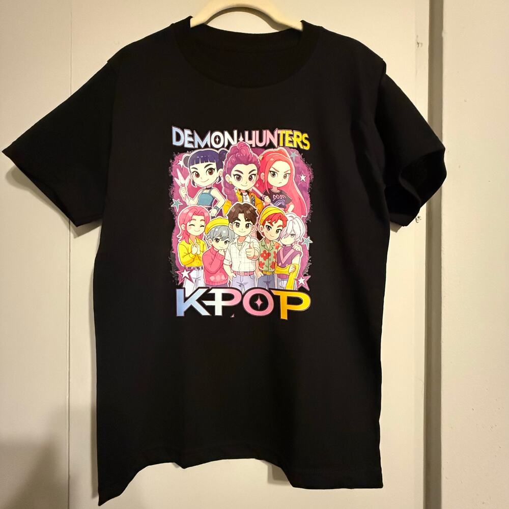 Demon Hunters KPOP Graphic Tee – Cute Anime Cartoon Shirt for Fans - Picture 4 of 4